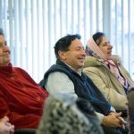 Russian residents at Kent&rsquo;s Southwood Square Apartments listen to a public health worker who speaks Russian. Courtesy Photo/Public Health - Seattle & King County