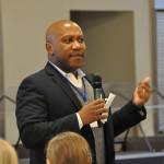 Kent School District Superintendent Calvin Watts speaks during the district&rsquo;s Tech Summit. HEIDI SANDERS, Kent Reporter