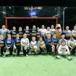 Stars come out: The Kent Downtown Partnership formed two teams, the Raptors and Asteroids, for a soccer friendly at the ShoWare Center prior to the Tacoma Stars game last Friday. COURTESY PHOTO