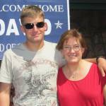 Laurie Finlayson welcomes home her son, David, after deployment to the Pacific Rim countries in June 2013. COURTESY PHOTO