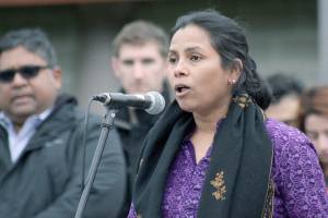 Hundreds gather in park to condemn Kent shooting, other hate crimes