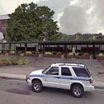 A rendering of a new building to connect City Hall and the police station for more office space.