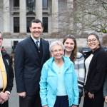 Sen. Fain, R-Auburn with student journalists, advisers and free press advocates at the state Capitol in Olympia. COURTESY PHOTO