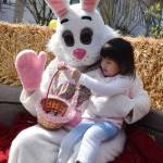 Breanna Diep, 3, shows the Easter Bunny her eggs. RACHEL CIAMPI, Kent Reporter