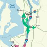 The State Route 167 and SR 509 extensions will complete the missing highway system links to Interstate 5 that offer commuter and freight mobility benefits through added capacity and improved connectivity. COURTESY MAP, WSDOT