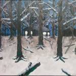 Sheldon Ickes &ldquo;Home out in the Cold&rdquo; (acrylic painting), one of the winners in the Kent Creates exhibit.
