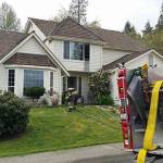Kent firefighters put out a fire Wednesday afternoon in the 13100 block of Southeast 214th Way. Courtesy Photo