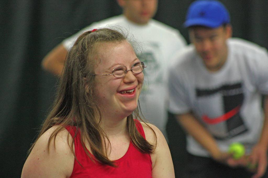 Maeson Harper laughs between swings of the racket. MARK KLAAS, Kent Reporter