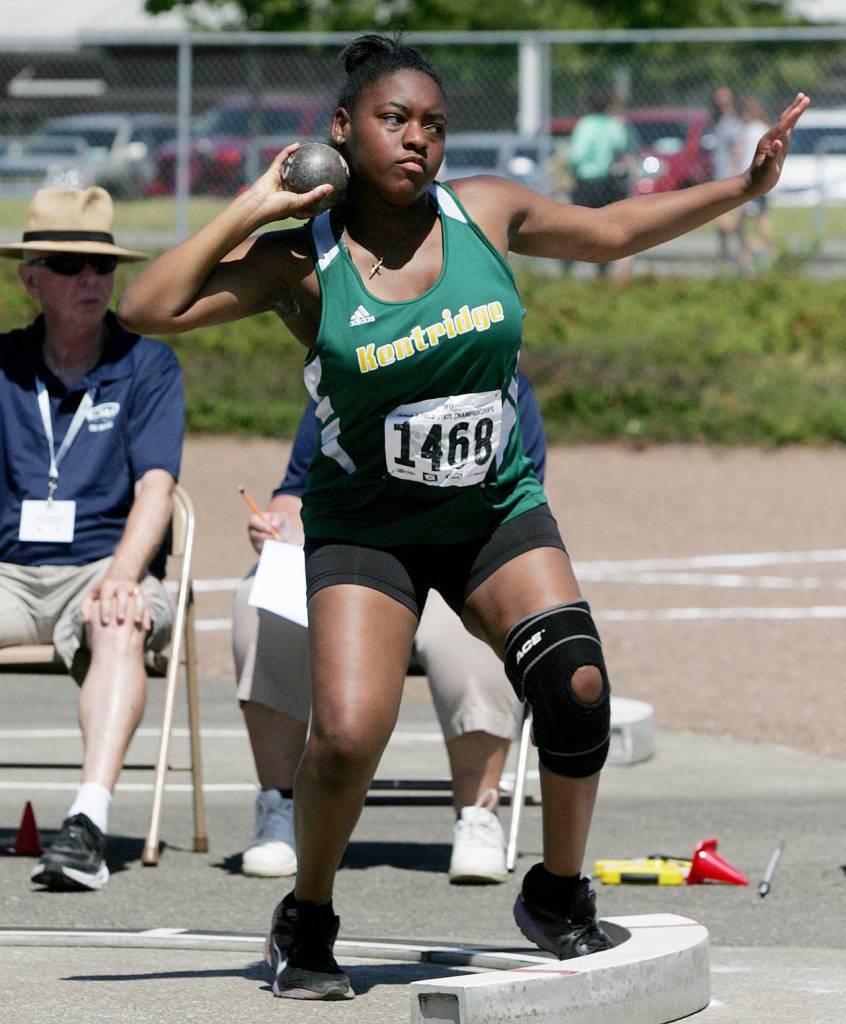 Kentridge&rsquo;s Careese Allen captured the shot put (15-7¾) title in the ambulatory division. DENNIS BOX, Reporter