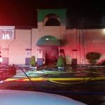 Smoke billows from the entrance of a Kent restaurant late Monday. The restaurant was empty at the time of the fire. COURTESY PHOTO, Puget Sound Regional Fire Authority