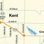 Crews are repaving Kent-Kangley Road between 102nd Place Southeast and 132nd Avenue Southeast.