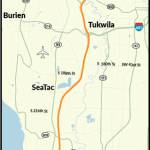 WSDOT is rehabilitating about 10 miles of northbound I-5 from South 260th Street in Des Moines to the Duwamish River. COURTESY MAP, WSDOT