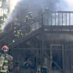 Firefighters battle a blaze on Tuesday morning at a home in the 26600 block of 148th Avenue Southeast. Courtesy Photo/Puget Sound Fire