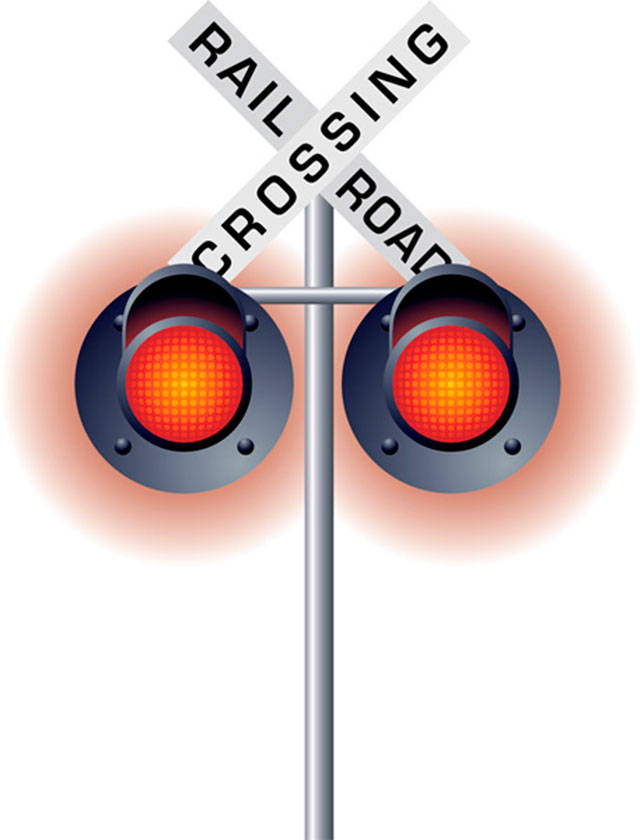 Union Pacific railroad crossing arms in Kent stuck in down position