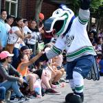Cool Bird, the Seattle Thunderbirds mascot, has fun with the kids. RACHEL CIAMPI, Reporter