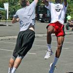 A shooter heats up on the court. MARK KLAAS, Kent Reporter