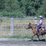 Riley Halbur, 8, of Covington&rsquo;s Remington Stables takes Bella, an 8-year-old miniature horse, for a walk. MARK KLAAS, Kent Reporter