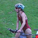 Kelsey Morfitt, who took third in the sprint wave women&rsquo;s division, prepares for her spin on the bike. MARK KLAAS, Kent Reporter