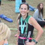 Elizabeth Abel is all smiles after taking the women&rsquo;s sprint victory. MARK KLAAS, Kent Reporter