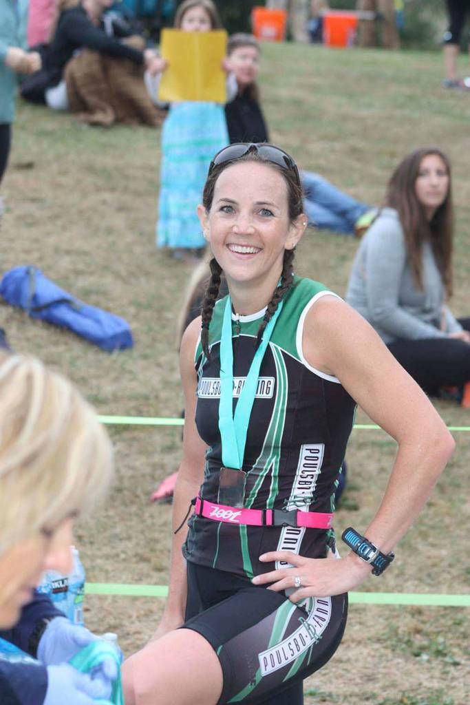 Elizabeth Abel is all smiles after taking the women&rsquo;s sprint victory. MARK KLAAS, Kent Reporter