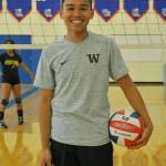Jared Caberto is small in stature but big on his drive to play and learn more about volleyball. The manager of the Kent-Meridian team, who practices with the girls, would like to coach the sport one day. HEIDI SANDERS, Kent Reporter