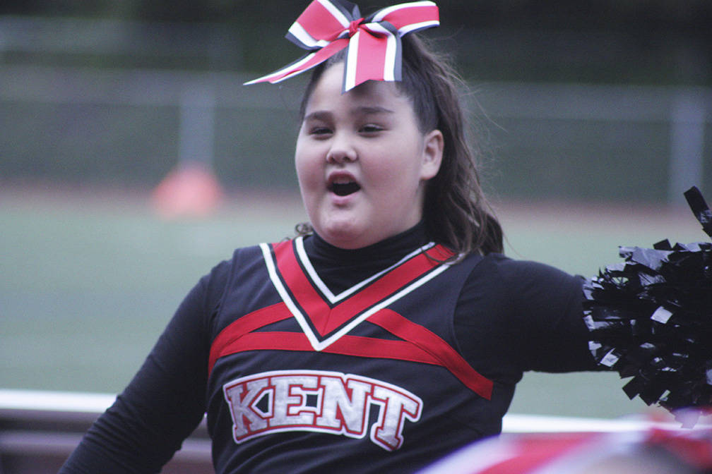 Lilia Pola cheers on the Knights. MARK KLAAS, Kent Reporter