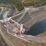 After Howard Hanson Dam&rsquo;s reservoir on the Green River reached record levels in January 2009, the U.S. Army Corps of Engineers discovered seepage in the right abutment of the dam, leading to efforts to mitigate a potential flood. Improved drainage works were completed in October 2011, and the dam was declared safe to maintain its maximum reservoir level. REPORTER FILE PHOTO