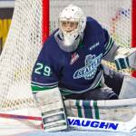 Thunderbirds goalie Matt Berlin finished with 32 saves on 35 shots to get his third win of the season. COURTESY PHOTO, Brian Liesse, T-Birds