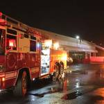 Crews douse empty commercial building fire