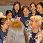 Kent Mayor Suzette Cooke visits with students at City Hall in 2016 during the annual Study of the United States Institute (SUSI) on Womens Leadership gathering hosted by Green River College. REPORTER FILE PHOTO