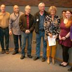 Kent Mayor Dana Ralph, far left, joins Barbara Smith, Kent Downtown Partnership executive director, sixth from the left, and other KDP members at a recent City Council meeting. The KDP was designated as a recognized Neighborhood Council. COURTESY PHOTO, KDP