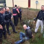 Kent Police take wanted criminal Jacob Widener into custody Wednesday in Federal Way. COURTESY PHOTO, Kent Police