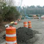 Two large cranes are in place and other preparations are being made for the South 224th Street overpass project. 
MARK KLAAS,
Kent Reporter
