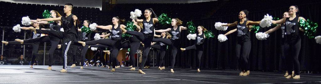 Kentwood Dazzlers and D-Unit perform on stage. RACHEL CIAMPI, Reporter