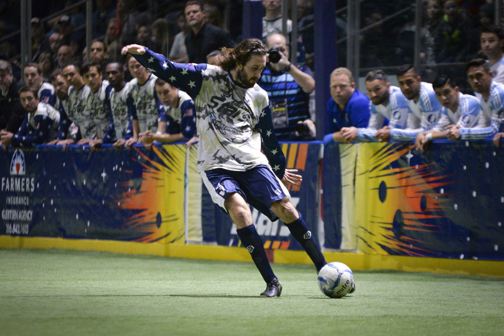 The Stars Cory Keitz brings the ball upfield against the Sockers on Friday night. COURTESY PHOTO