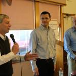 From left, Rep. Pat Sullivan, Sen. Joe Fain and Rep. Mark Hargrove discuss issues during last years town hall meeting in Kent. COURTESY PHOTO