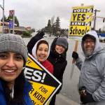 Residents rally support for the Kent school levies. COURTESY PHOTO, Citizens for Kent Schools