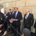 Former U.S. Secretary of State John Kerry visited Olympia Tuesday to voice support for Gov. Inslees carbon tax proposal. Photo by Josh Kelety