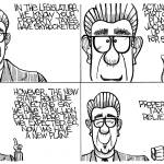 Reporter cartoon, Frank Shiers