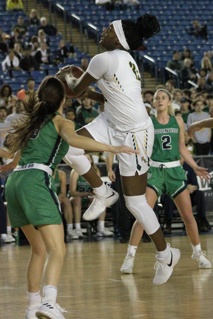 Kentridge sophomore Jordyn Jenkins drives to the basket. SARAH BRENDEN, Reporter