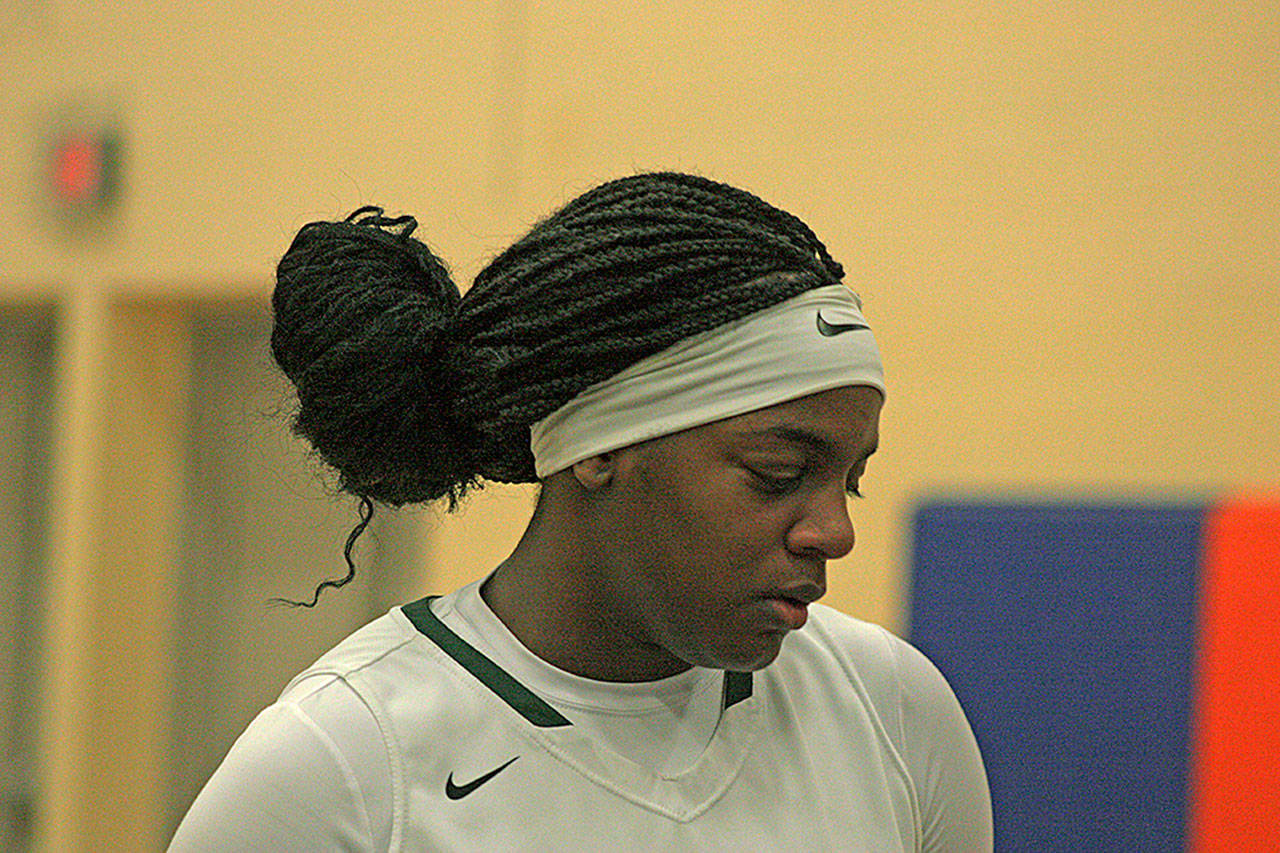 Kentridges Jordyn Jenkins led the way, scoring 23 points and pulling down seven rebounds in a 60-44 state consolation-round win against Camas on Friday. MARK KLAAS, Kent Reporter