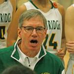 Kentridge coach Bob Sandall delivers instructions to his team during a timeout. MARK KLAAS, Kent Reporter