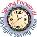 Dont forget to set your clocks ahead one hour on Sunday.
