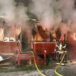 Kent mobile home fire displaces family of five