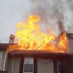 Firefighters battle a blaze on Friday, March 23, at the Island Park Apartment Homes in the Kent Valley. COURTESY PHOTO, Puget Sound Fire