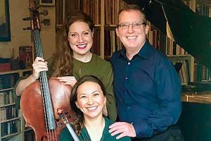 Performers: Tricia Buzzard on violin, Lauren McShane on cello, top left, and Patrick Stephens on piano. COURTESY PHOTO