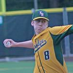 Kentridges Cameron Hale fires a pitch during his complete-game, three-hit shutout of Kentwood at Hogan Park at Russell Road on Friday. MARK KLAAS, Kent Reporter