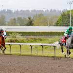 Grand Palais and Erick Lopez dominate Sundays feature race at Emerald Downs. COURTESY TRACK PHOTO
