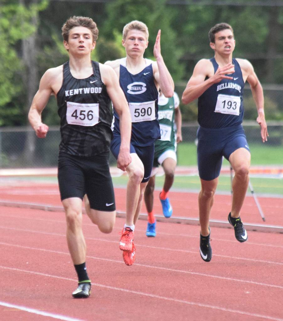 Kentwoods Daniel Gaik captures the 400 at 49.66. RACHEL CIAMPI, Reporter