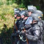 Heated demonstration on East Hill